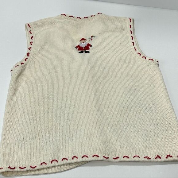 Bobbie Brooks Cotton Blend Christmas Sweater Vest Size Medium - Picture 7 of 15
